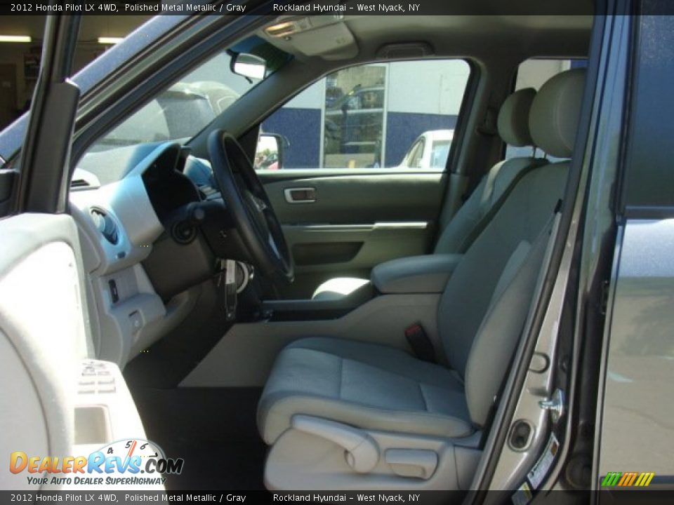 2012 Honda Pilot LX 4WD Polished Metal Metallic / Gray Photo #10