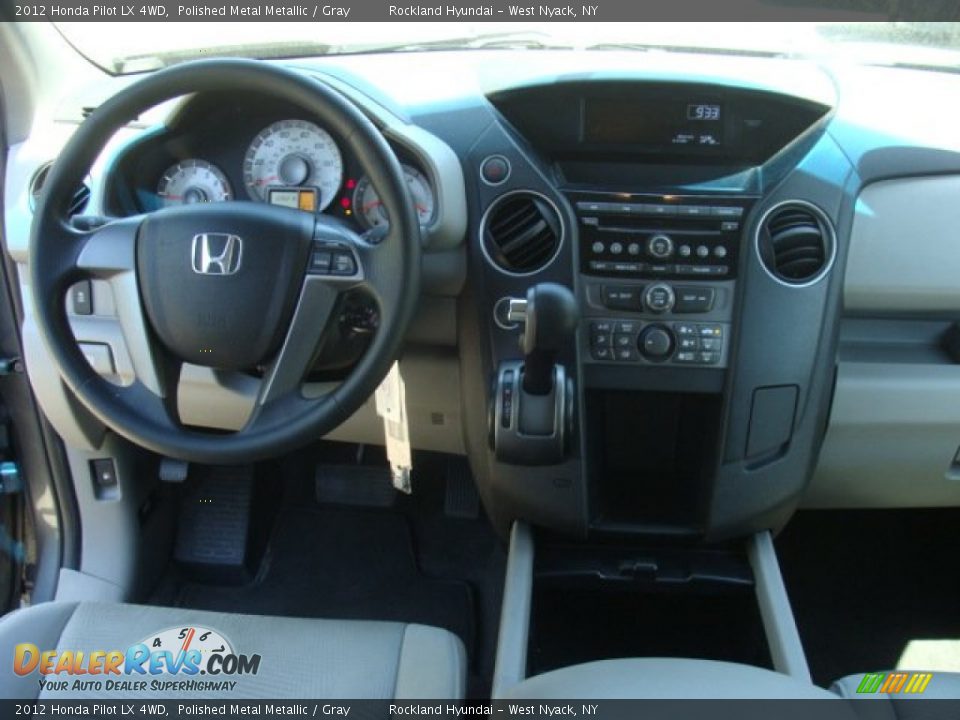 2012 Honda Pilot LX 4WD Polished Metal Metallic / Gray Photo #11