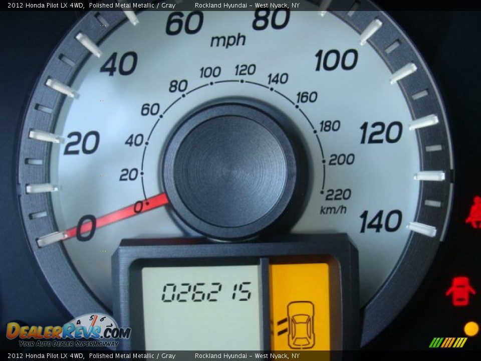 2012 Honda Pilot LX 4WD Polished Metal Metallic / Gray Photo #16