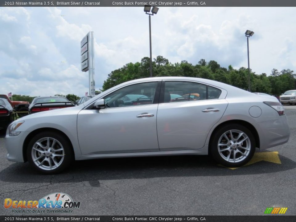 2013 Nissan Maxima 3.5 S Brilliant Silver / Charcoal Photo #4