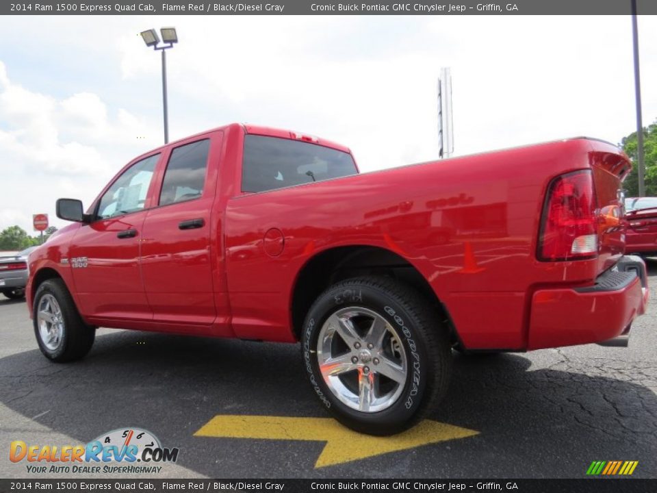 2014 Ram 1500 Express Quad Cab Flame Red / Black/Diesel Gray Photo #5