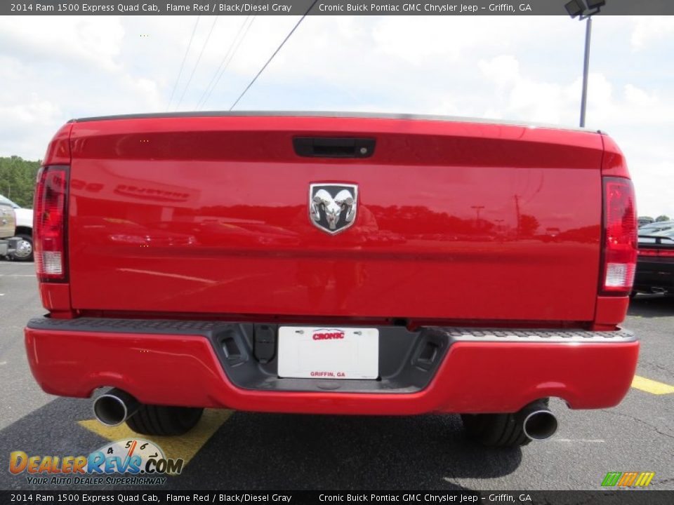 2014 Ram 1500 Express Quad Cab Flame Red / Black/Diesel Gray Photo #6
