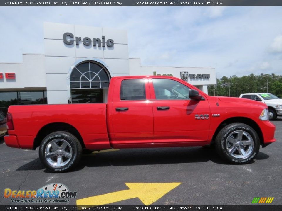 2014 Ram 1500 Express Quad Cab Flame Red / Black/Diesel Gray Photo #8