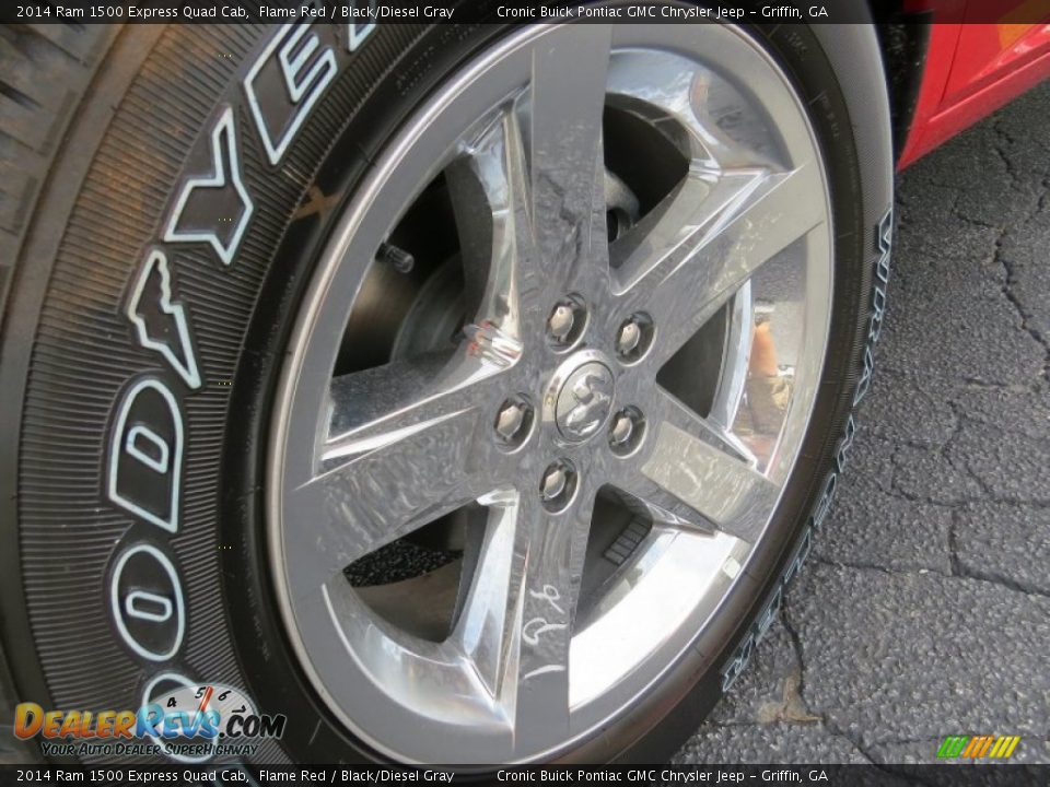 2014 Ram 1500 Express Quad Cab Flame Red / Black/Diesel Gray Photo #9