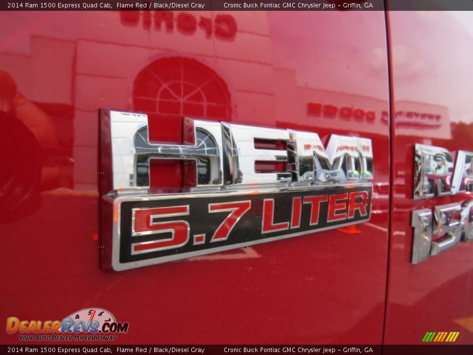 2014 Ram 1500 Express Quad Cab Flame Red / Black/Diesel Gray Photo #10