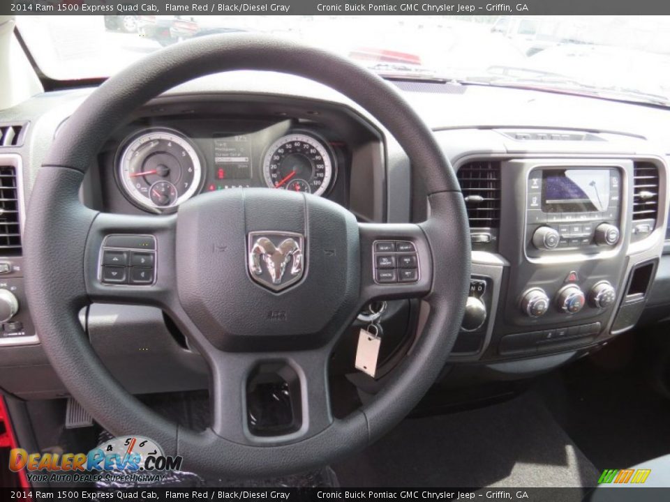 2014 Ram 1500 Express Quad Cab Flame Red / Black/Diesel Gray Photo #13