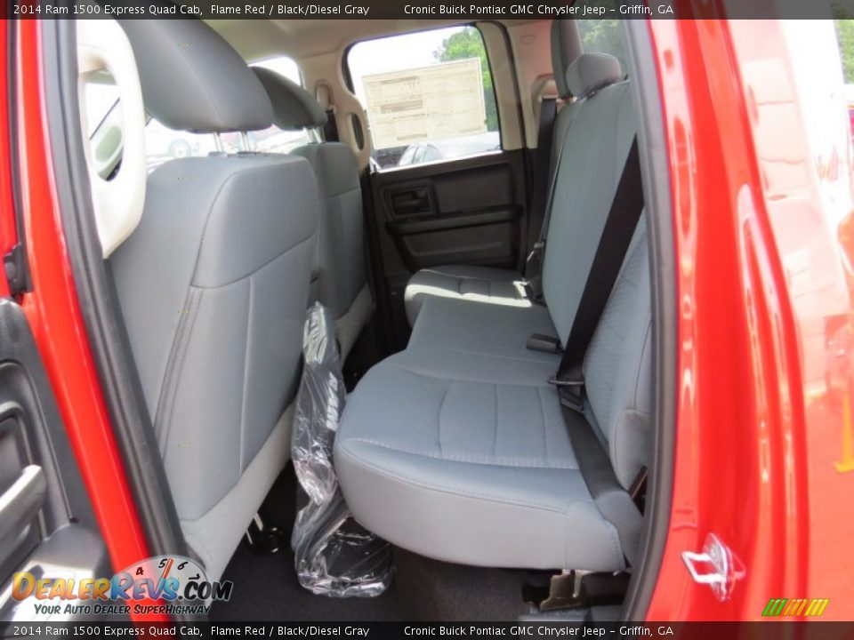 2014 Ram 1500 Express Quad Cab Flame Red / Black/Diesel Gray Photo #14