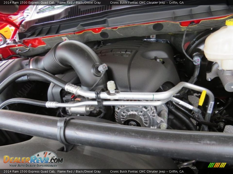 2014 Ram 1500 Express Quad Cab Flame Red / Black/Diesel Gray Photo #15