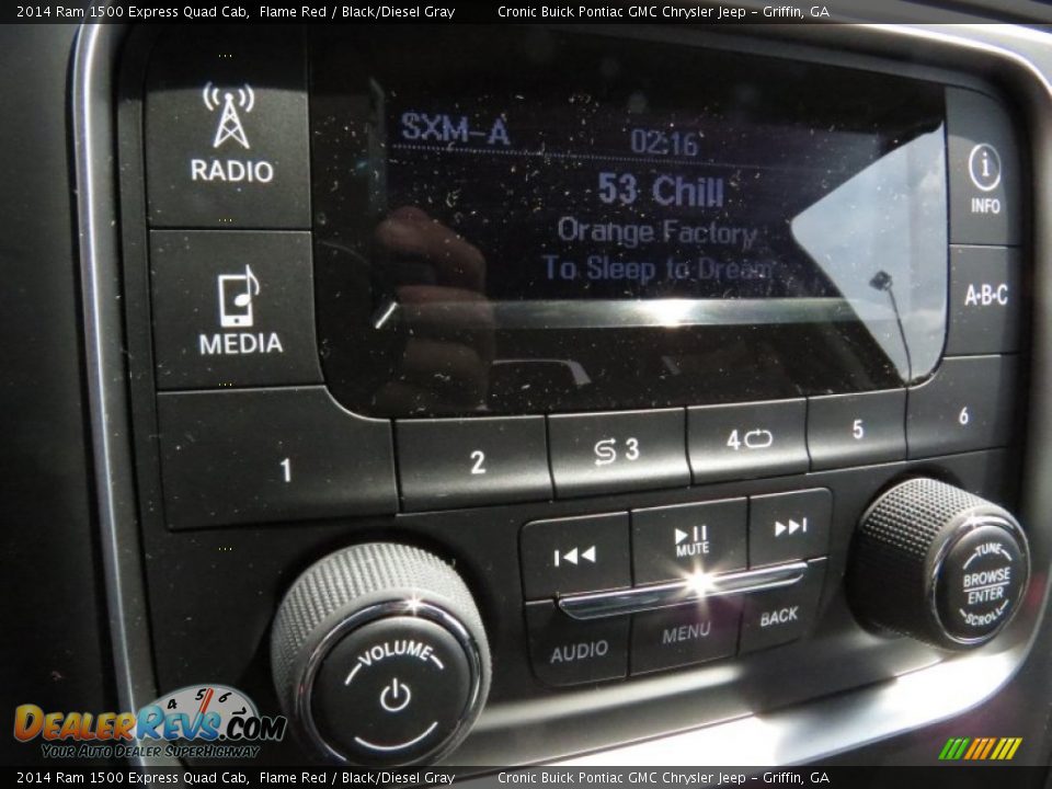 2014 Ram 1500 Express Quad Cab Flame Red / Black/Diesel Gray Photo #17
