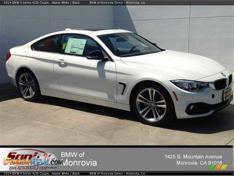 2014 BMW 4 Series 428i Coupe Alpine White / Black Photo #1