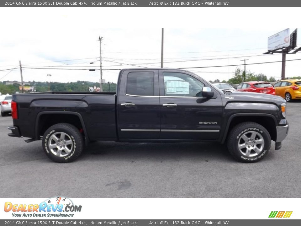 2014 GMC Sierra 1500 SLT Double Cab 4x4 Iridium Metallic / Jet Black Photo #2