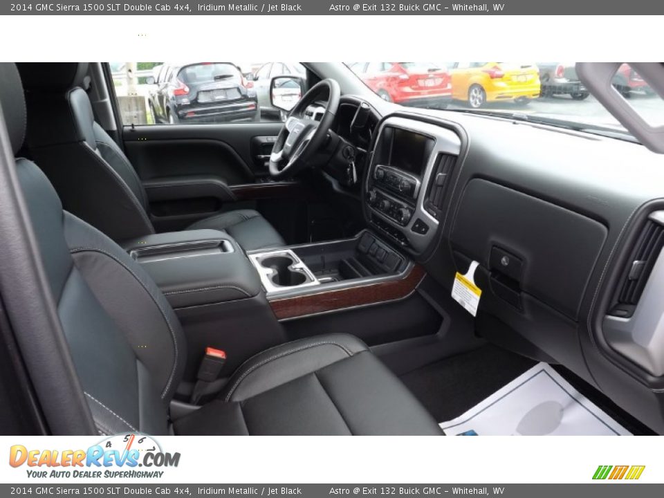 2014 GMC Sierra 1500 SLT Double Cab 4x4 Iridium Metallic / Jet Black Photo #7