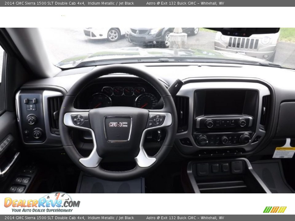 2014 GMC Sierra 1500 SLT Double Cab 4x4 Iridium Metallic / Jet Black Photo #9