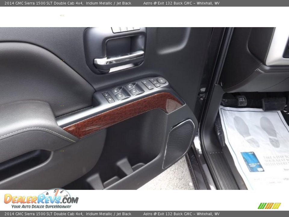 2014 GMC Sierra 1500 SLT Double Cab 4x4 Iridium Metallic / Jet Black Photo #10
