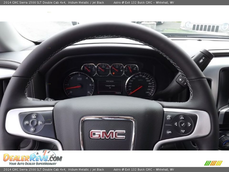 2014 GMC Sierra 1500 SLT Double Cab 4x4 Iridium Metallic / Jet Black Photo #12