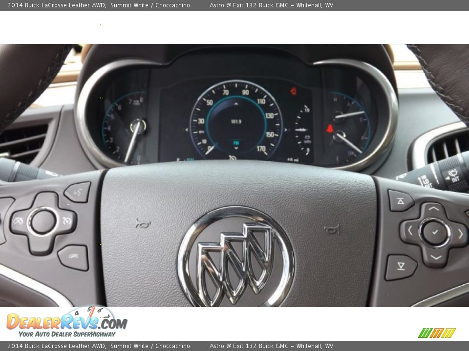 2014 Buick LaCrosse Leather AWD Summit White / Choccachino Photo #10