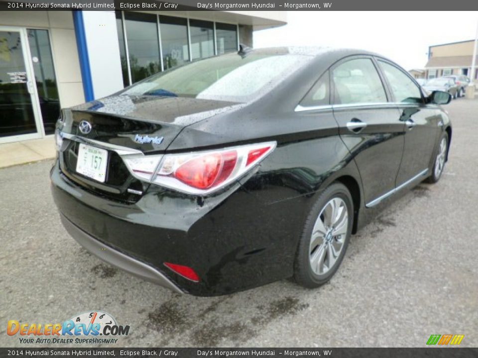 2014 Hyundai Sonata Hybrid Limited Eclipse Black / Gray Photo #6