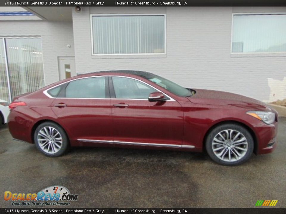 Pamplona Red 2015 Hyundai Genesis 3.8 Sedan Photo #2