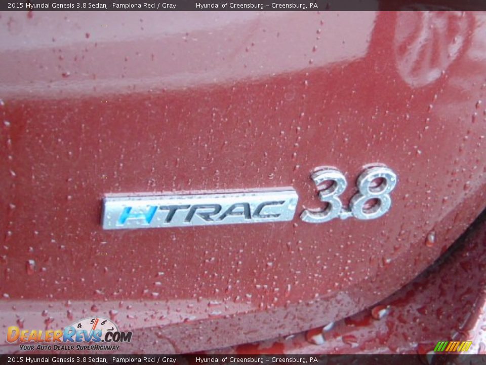2015 Hyundai Genesis 3.8 Sedan Pamplona Red / Gray Photo #6