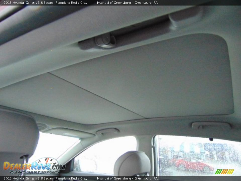 2015 Hyundai Genesis 3.8 Sedan Pamplona Red / Gray Photo #7