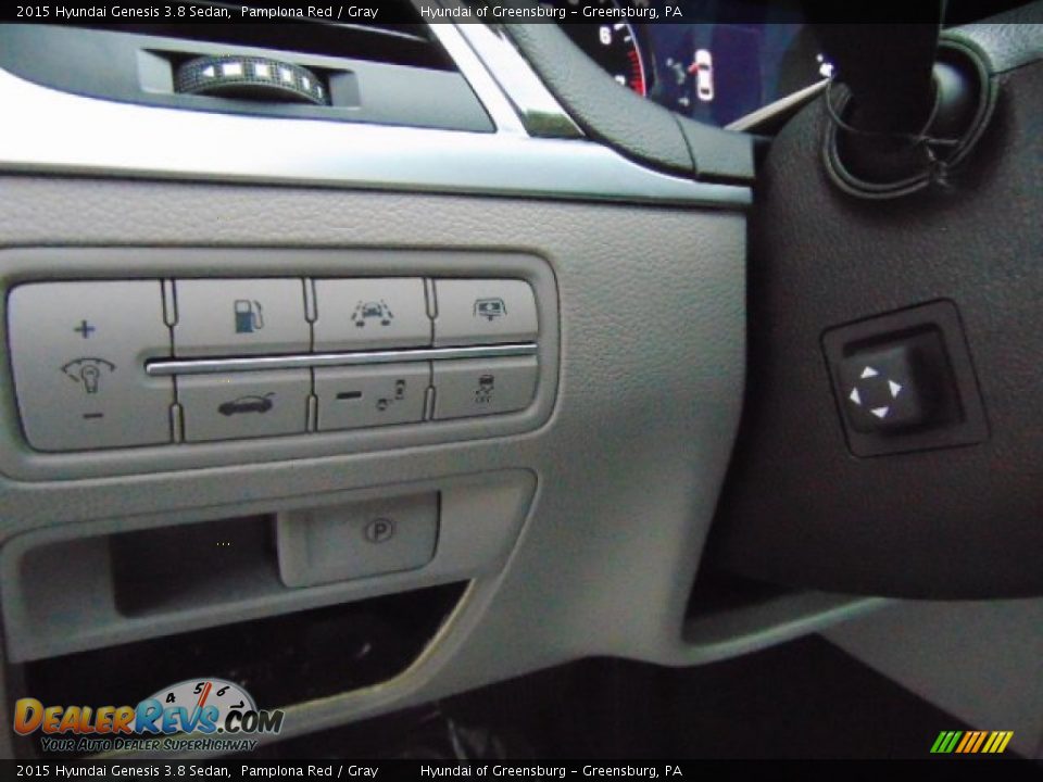 2015 Hyundai Genesis 3.8 Sedan Pamplona Red / Gray Photo #11