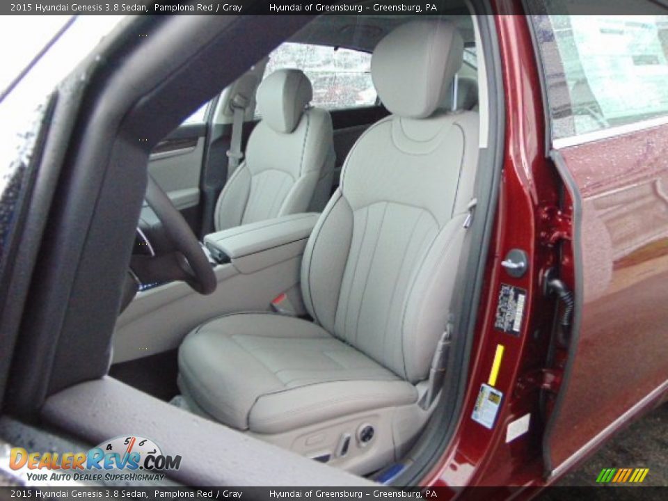 Gray Interior - 2015 Hyundai Genesis 3.8 Sedan Photo #12
