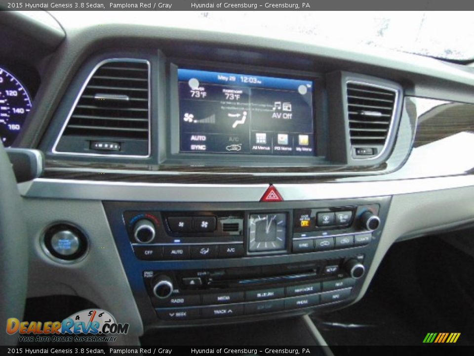 2015 Hyundai Genesis 3.8 Sedan Pamplona Red / Gray Photo #14