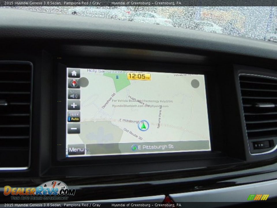 2015 Hyundai Genesis 3.8 Sedan Pamplona Red / Gray Photo #16