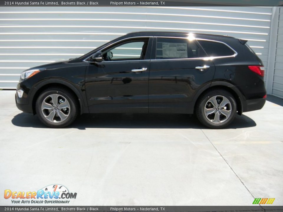2014 Hyundai Santa Fe Limited Becketts Black / Black Photo #6