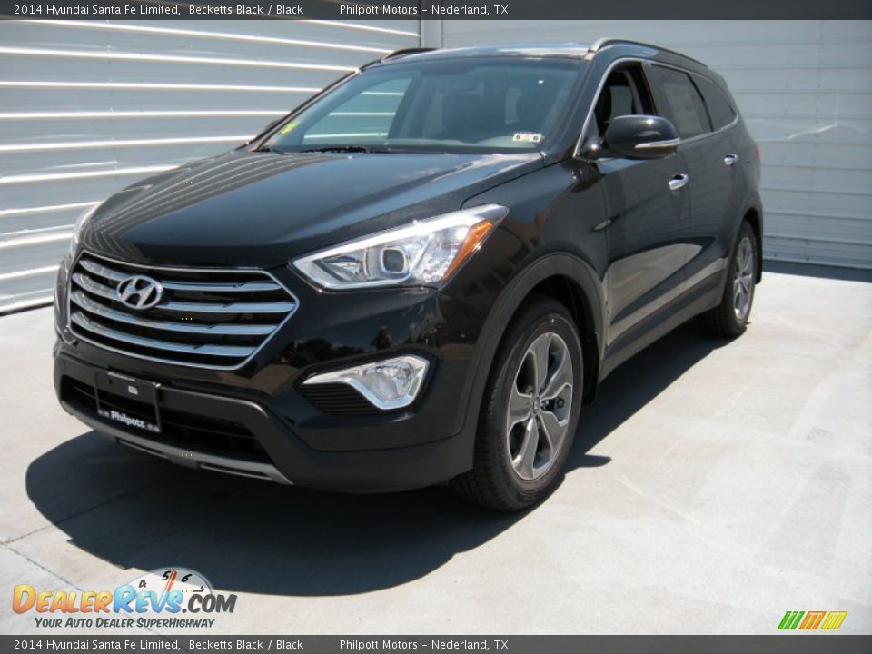 2014 Hyundai Santa Fe Limited Becketts Black / Black Photo #7