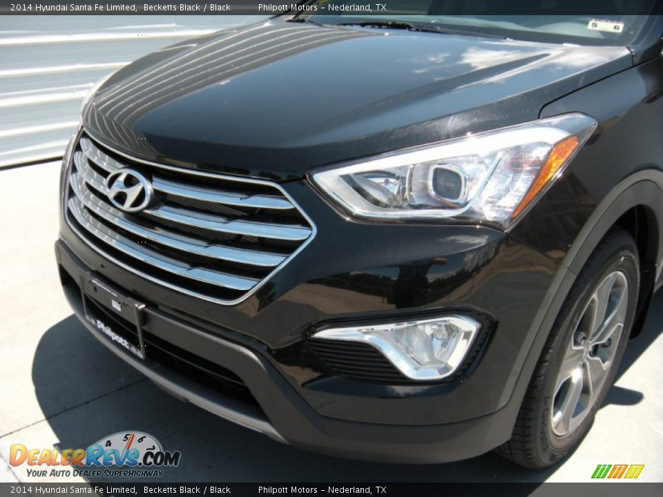 2014 Hyundai Santa Fe Limited Becketts Black / Black Photo #10