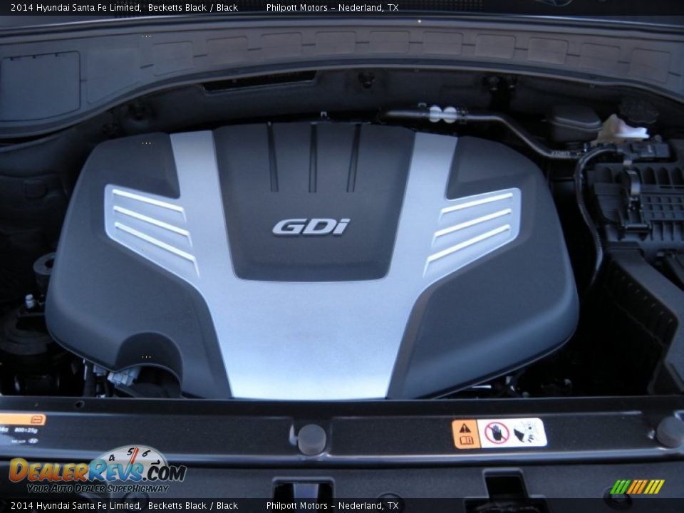 2014 Hyundai Santa Fe Limited Becketts Black / Black Photo #16