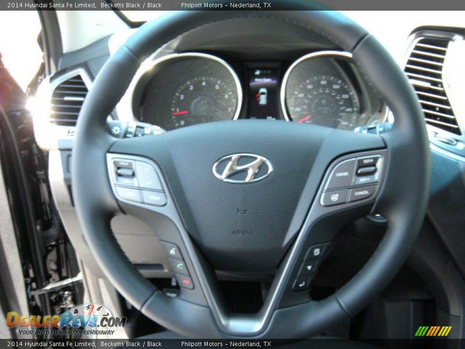 2014 Hyundai Santa Fe Limited Becketts Black / Black Photo #35