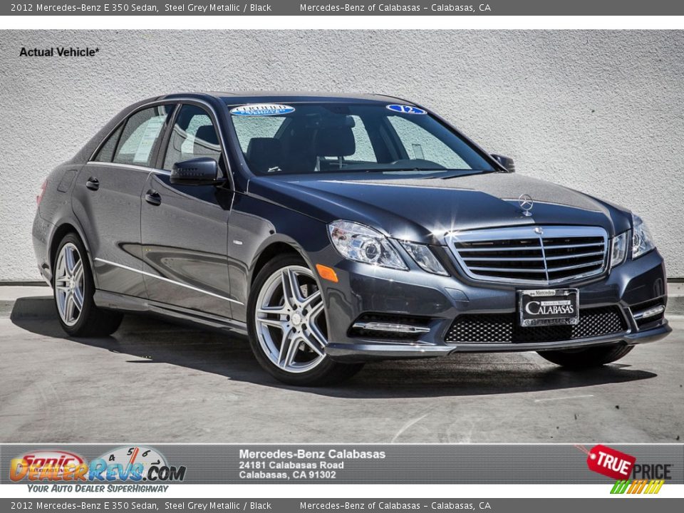 2012 Mercedes-Benz E 350 Sedan Steel Grey Metallic / Black Photo #1