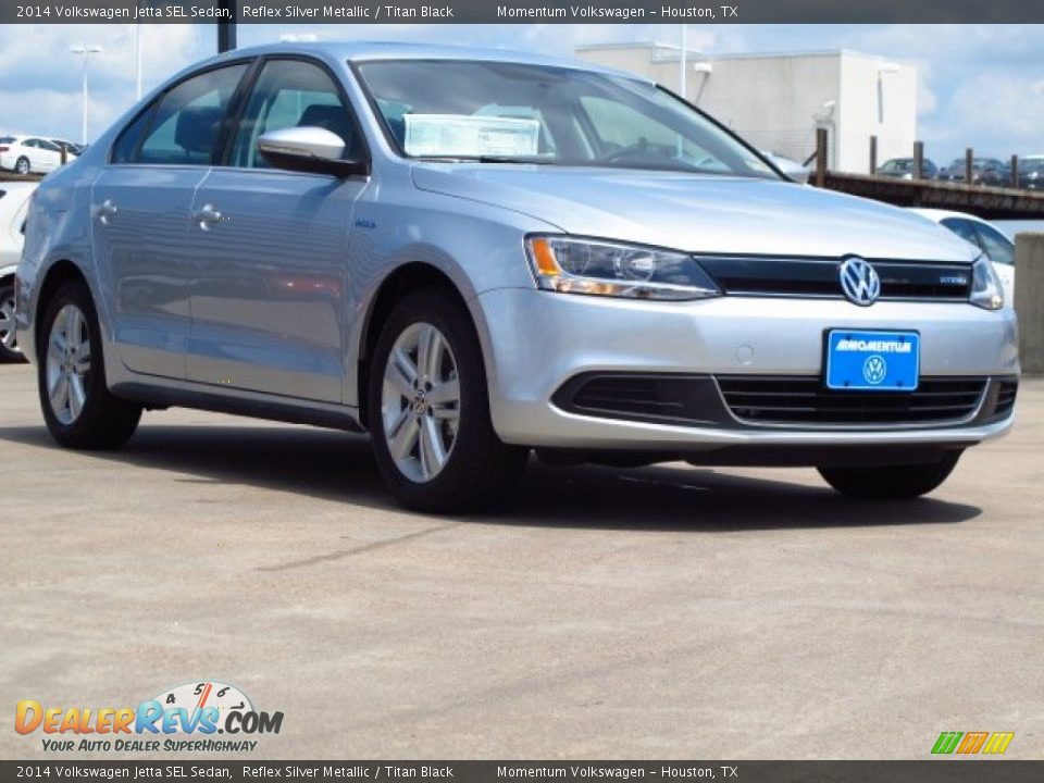 2014 Volkswagen Jetta SEL Sedan Reflex Silver Metallic / Titan Black Photo #1