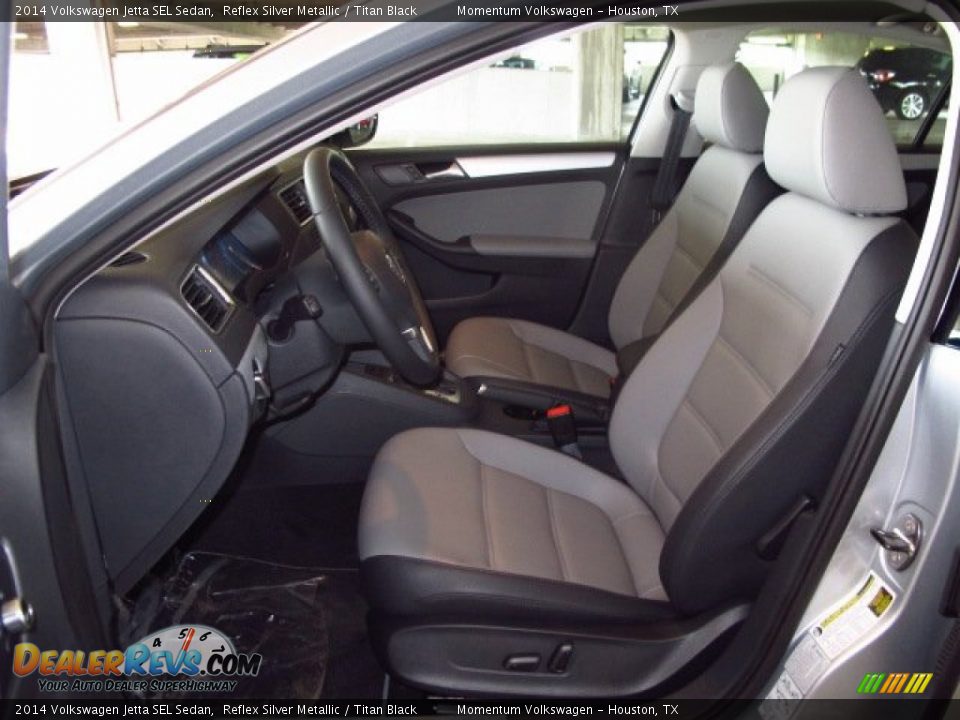 2014 Volkswagen Jetta SEL Sedan Reflex Silver Metallic / Titan Black Photo #12