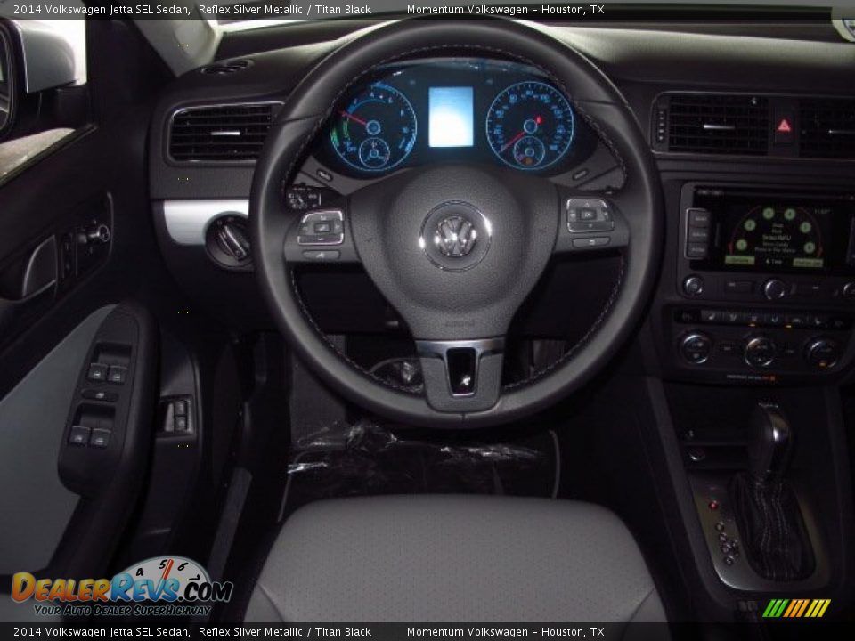 2014 Volkswagen Jetta SEL Sedan Reflex Silver Metallic / Titan Black Photo #15