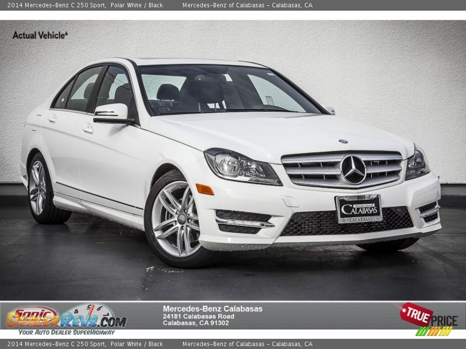 2014 Mercedes-Benz C 250 Sport Polar White / Black Photo #1