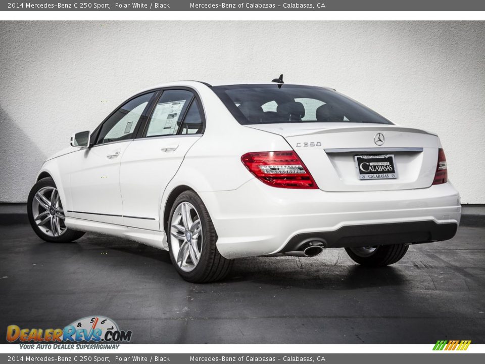 2014 Mercedes-Benz C 250 Sport Polar White / Black Photo #2