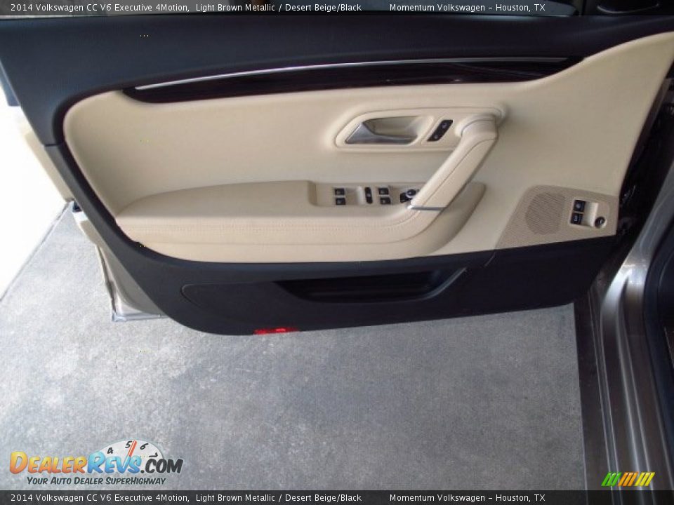 2014 Volkswagen CC V6 Executive 4Motion Light Brown Metallic / Desert Beige/Black Photo #9
