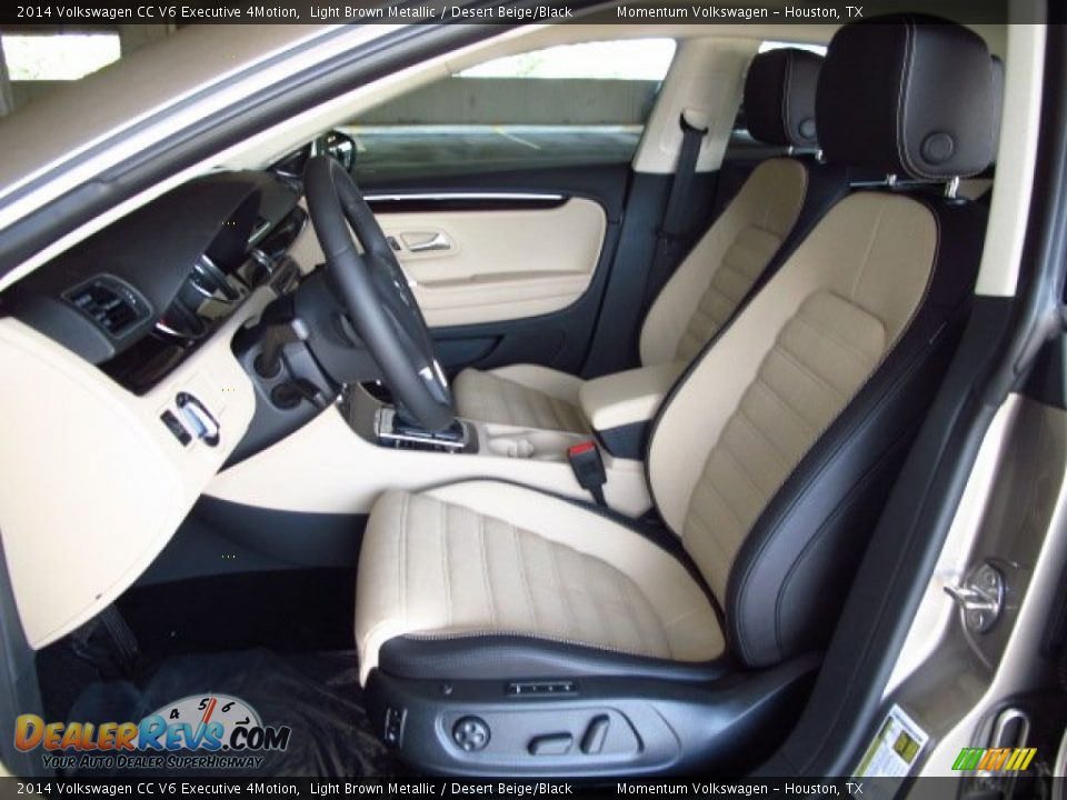 Desert Beige/Black Interior - 2014 Volkswagen CC V6 Executive 4Motion Photo #10