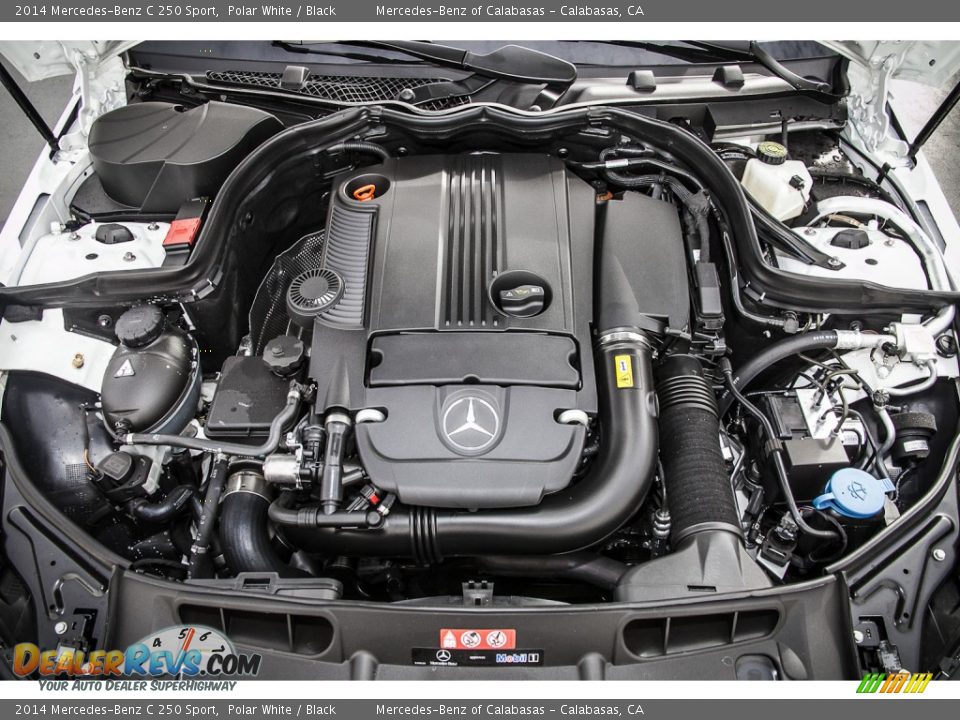 2014 Mercedes-Benz C 250 Sport Polar White / Black Photo #9
