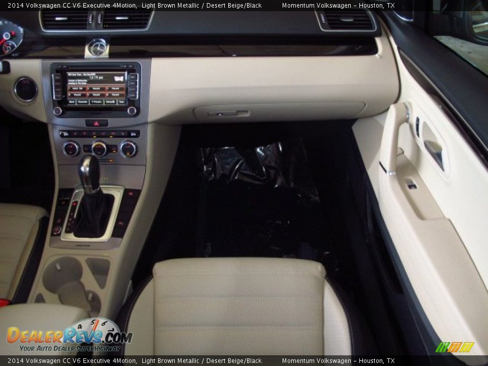 2014 Volkswagen CC V6 Executive 4Motion Light Brown Metallic / Desert Beige/Black Photo #14
