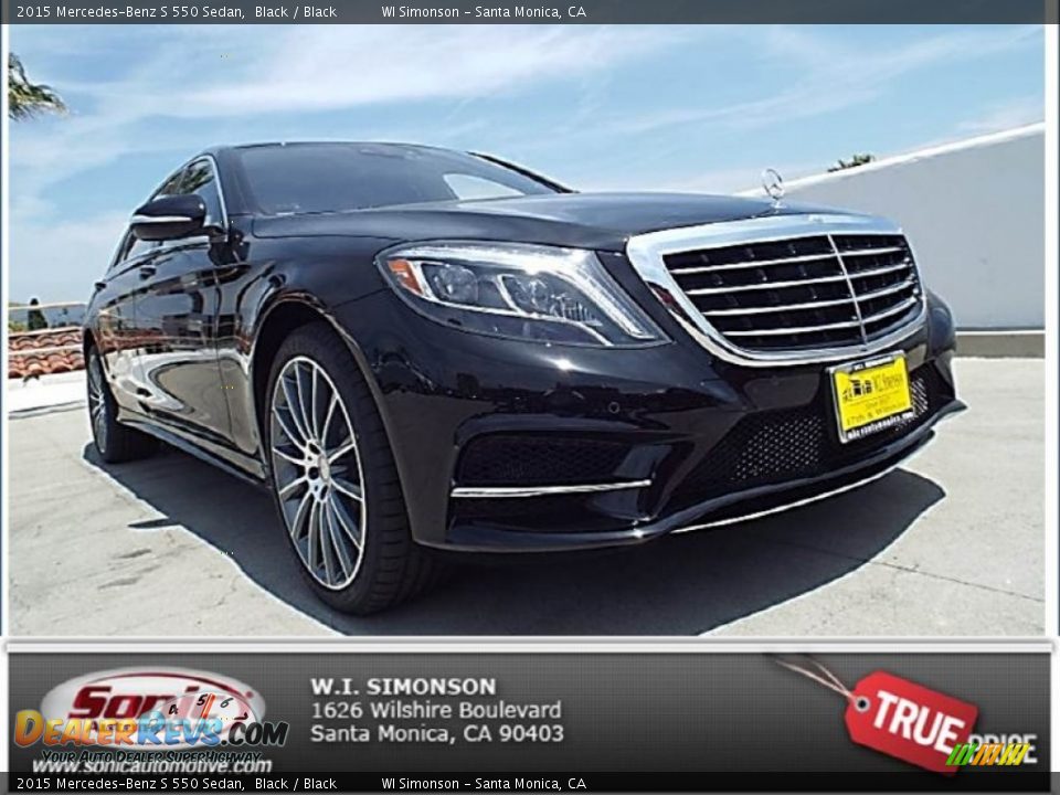 2015 Mercedes-Benz S 550 Sedan Black / Black Photo #1