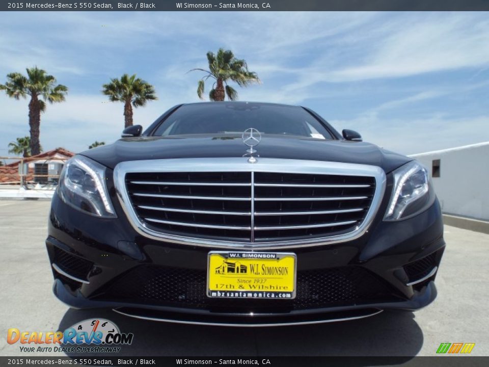2015 Mercedes-Benz S 550 Sedan Black / Black Photo #2