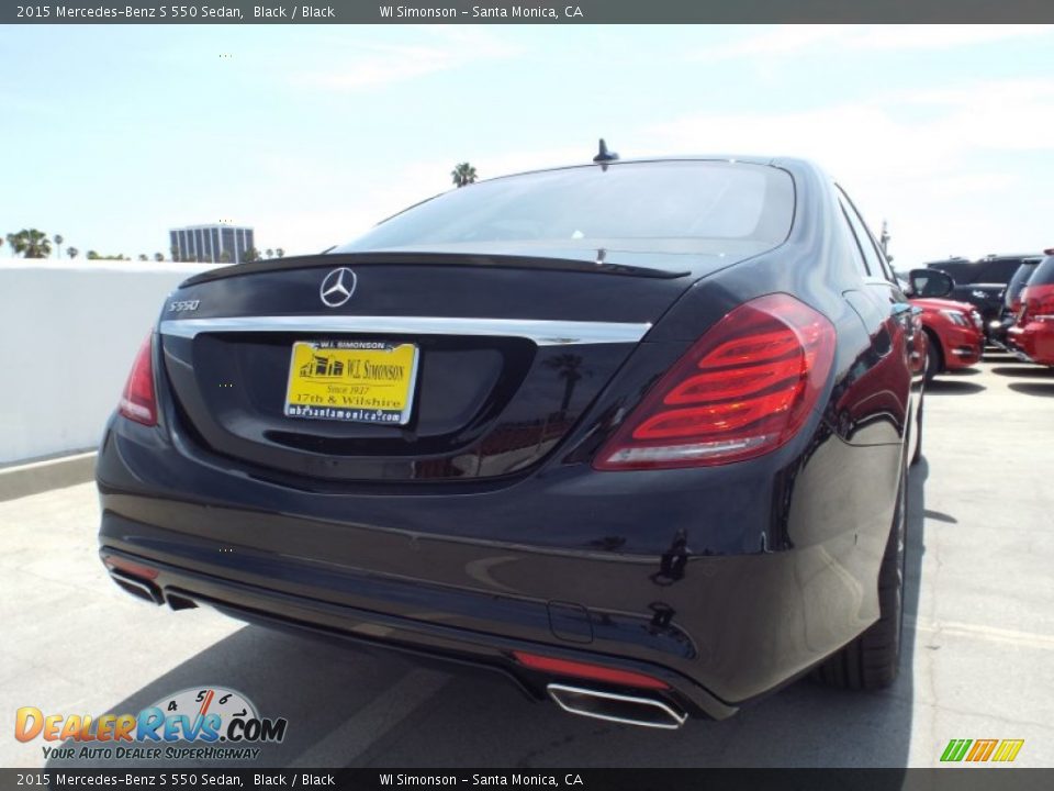2015 Mercedes-Benz S 550 Sedan Black / Black Photo #4