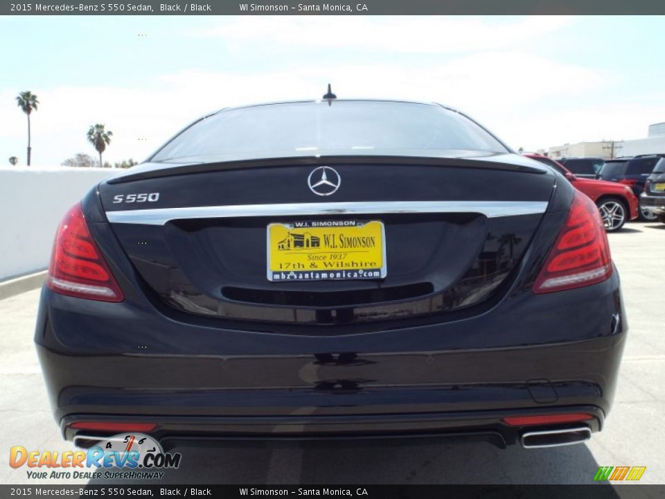 2015 Mercedes-Benz S 550 Sedan Black / Black Photo #5
