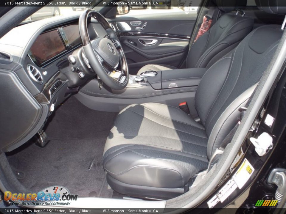 2015 Mercedes-Benz S 550 Sedan Black / Black Photo #7