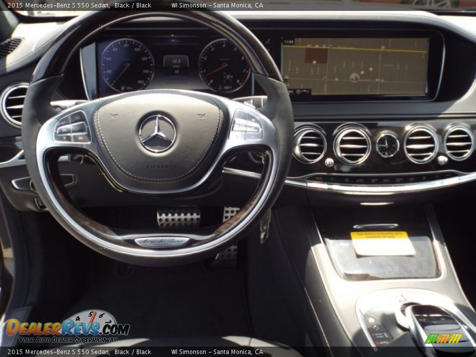 2015 Mercedes-Benz S 550 Sedan Black / Black Photo #9