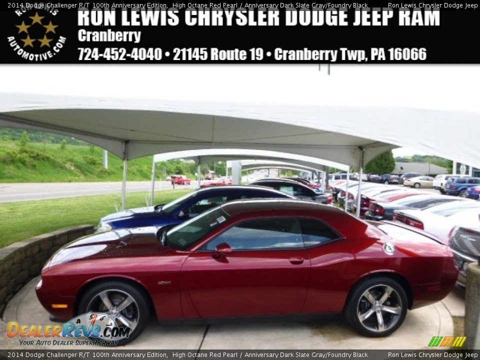 2014 Dodge Challenger R/T 100th Anniversary Edition High Octane Red Pearl / Anniversary Dark Slate Gray/Foundry Black Photo #1